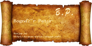 Bognár Petur névjegykártya